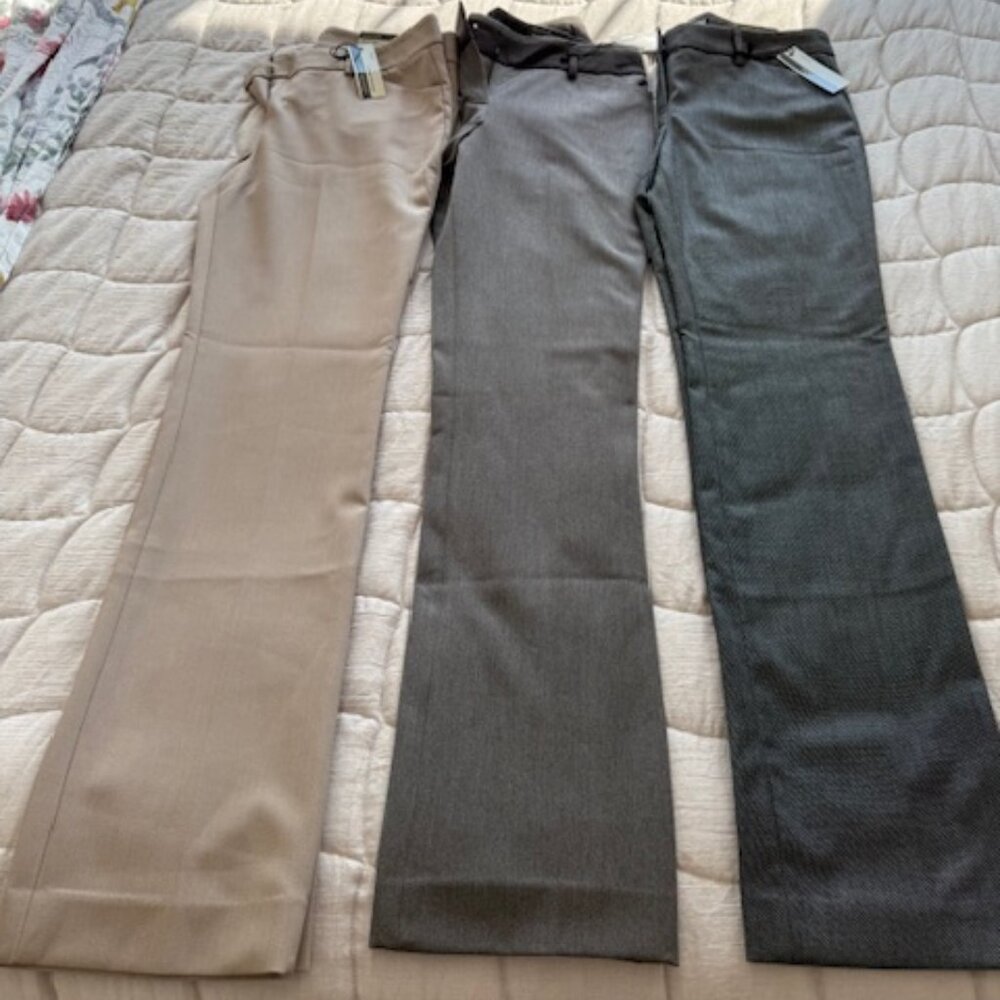 Express Barely Boot Pants – 3 pair, browns